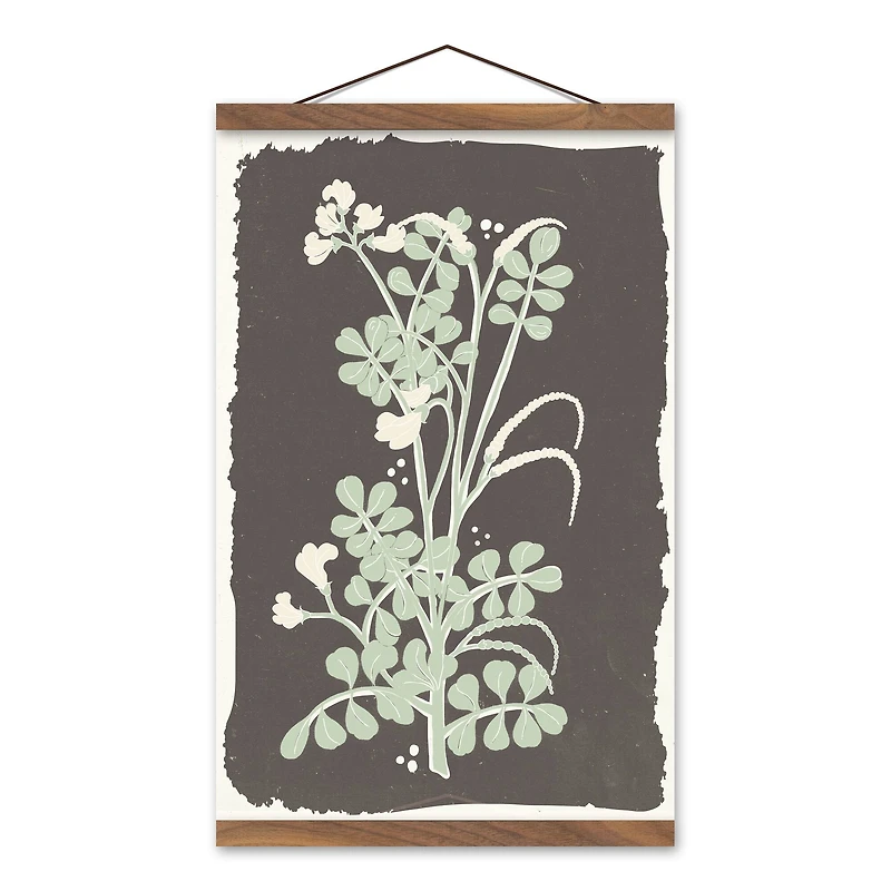 Spring Flowers 12" x 18" Teak Hanging Canvas