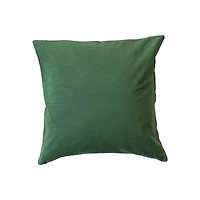 Hello Honey® 20" Green Square Woven Cotton Blend Jacquard Pillow