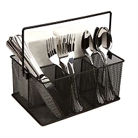 Mind Reader Black Storage Basket Organizer and Utensil Holder, 2ct.