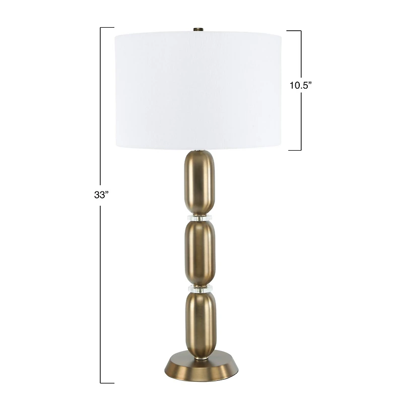 Hello Honey® 33" Metal Table Lamp with Glass Middle