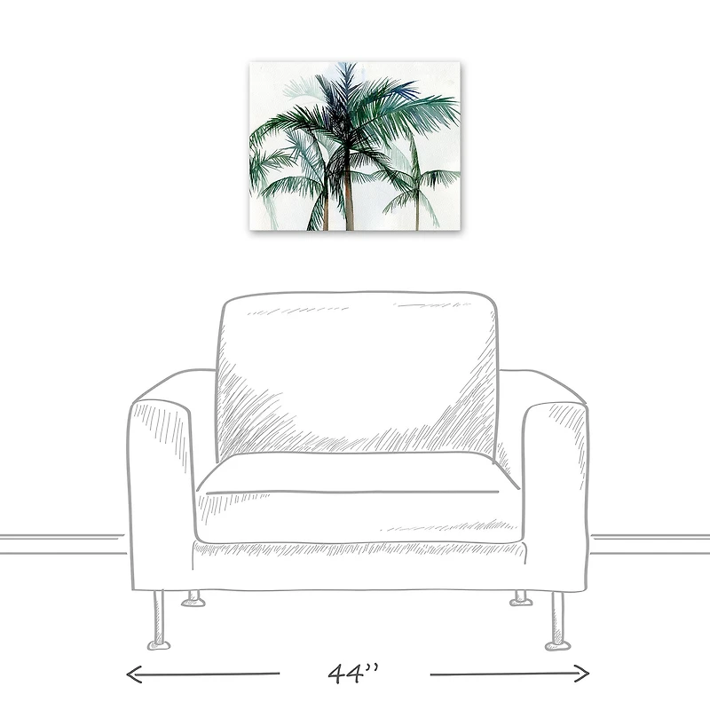 Cocunut Palms 20" x 16" Canvas Wall Art