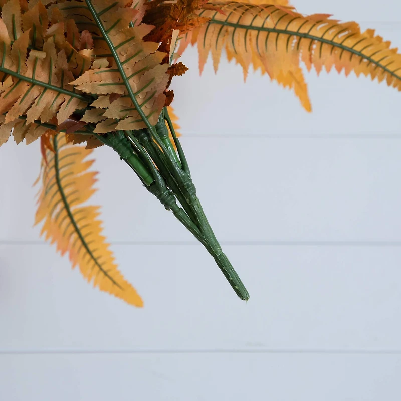 40in. Autumn Artificial Fall Boston Fern - Set of 2