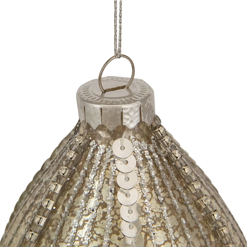 5" Gold Mercury Glass Finial Christmas Ornament