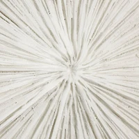 23" Cream Resin Coral Textured Round Sculpture