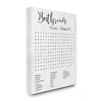Stupell Industries Bathroom Word Search Wall Art