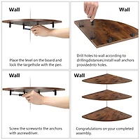 Floating Corner Shelves Set