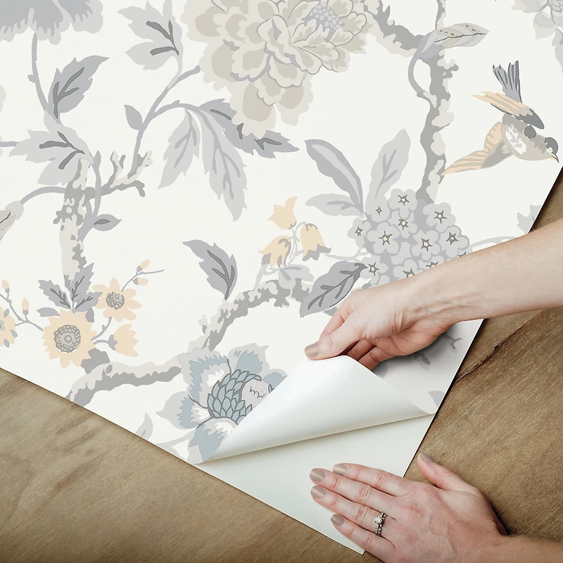 RoomMates Gray & Taupe Gray Candid Moments Peel & Stick Wallpaper