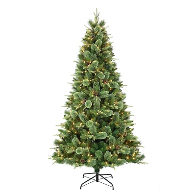 7.5ft. Pre-Lit Montana Pine Artificial Christmas Tree, Clear Lights