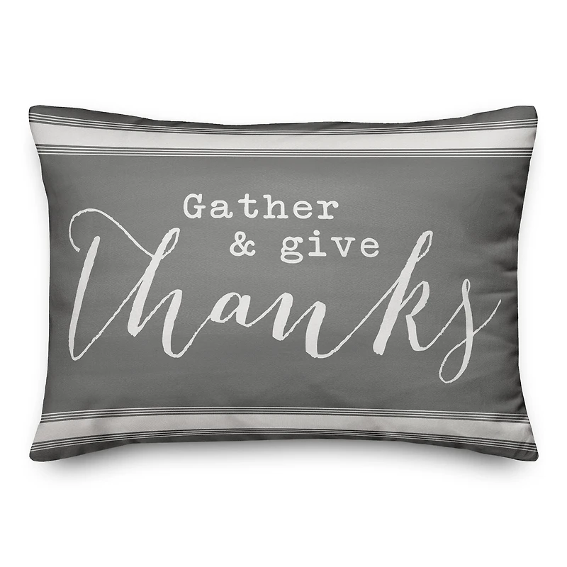 Gather Give Thanks Throw Pillow