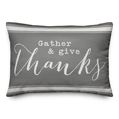 Gather Give Thanks Throw Pillow
