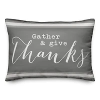 Gather Give Thanks Throw Pillow