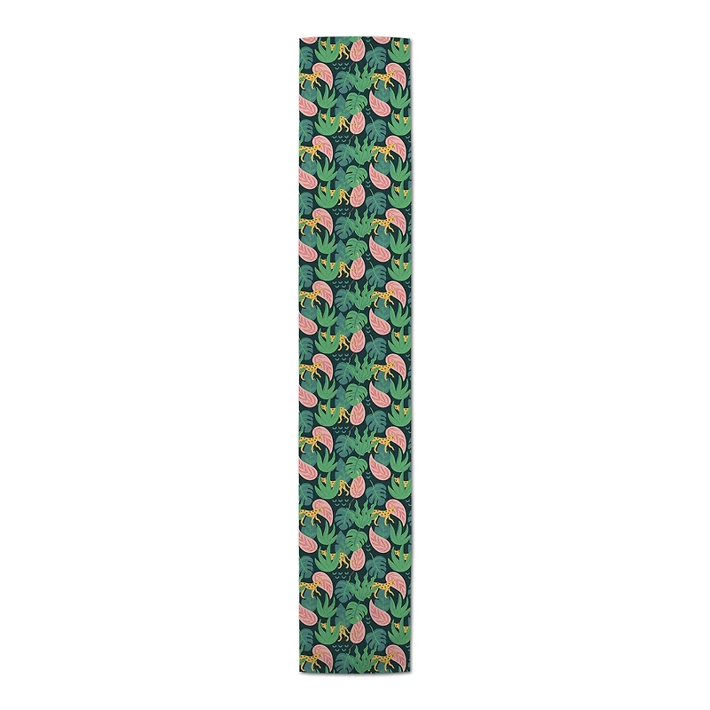 72'' Tropical Cheetahs Cotton Twill Table Runner