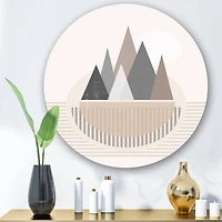 Designart - Abstract Sun and Moon In Mountains III