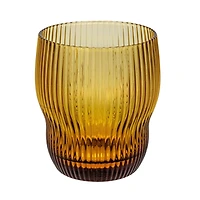 Hello Honey® 8oz. Amber Ribbed Drinking Glass
