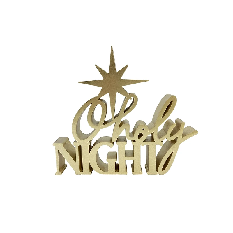 9.5" Gold Holy Night Die-Cut Tabletop Décor by Ashland®