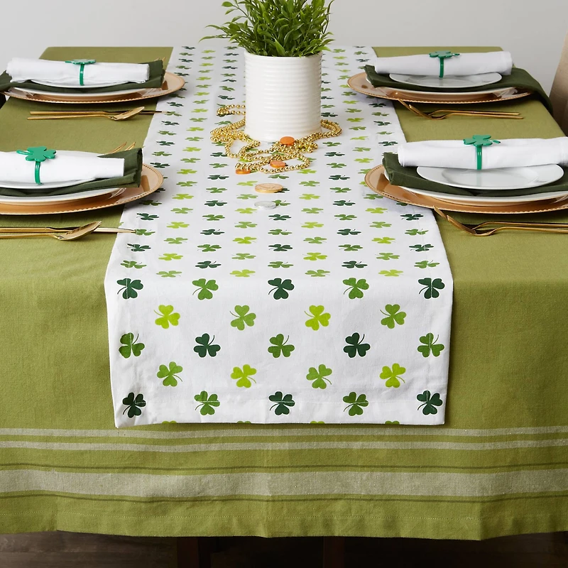 DII® 108" Shamrock Shake Print Table Runner