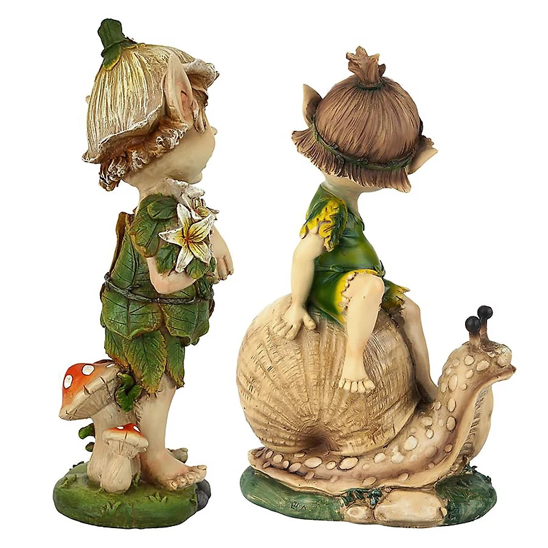 Design Toscano Pixie Pete Elfin Gnome Garden Statue Set
