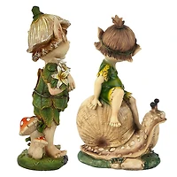 Design Toscano Pixie Pete Elfin Gnome Garden Statue Set