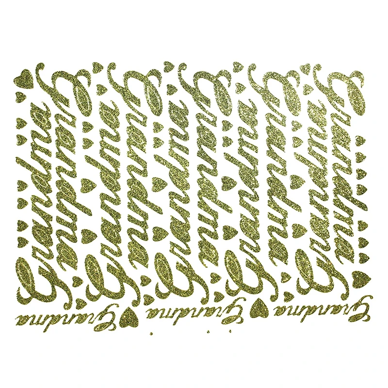 JAM Paper Grandma Gold Script Floral Accessory