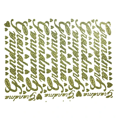 JAM Paper Grandma Gold Script Floral Accessory