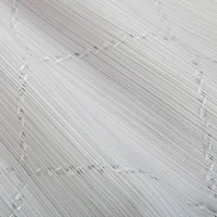 Elle Décor Gray Jacquard Weave Diamond Design Shower Curtain