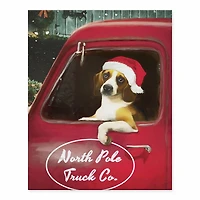 Christmas Beagle Tabletop Canvas