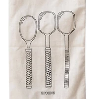 Hello Honey® 7.5" Mango Wood Spoons with Bamboo & Leather Wrapped Handle Set