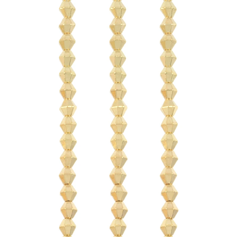 Gold Metal Faceted Bicone Beads, 4mm by Bead Landing™