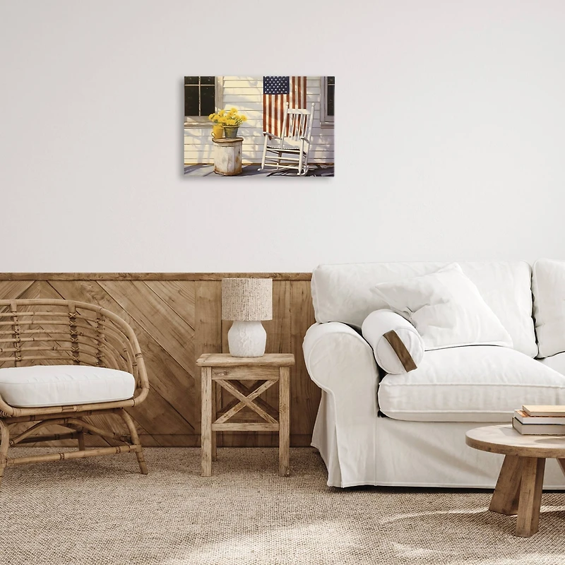 Stupell Industries Americana Deco Scene Canvas Wall Art