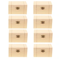 8 Pack: Unfinished Wooden Hinged Box by Make Market®