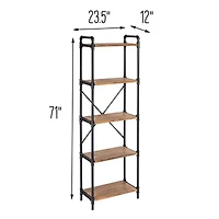 Honey Can Do Black -Tier Industrial Bookshelf