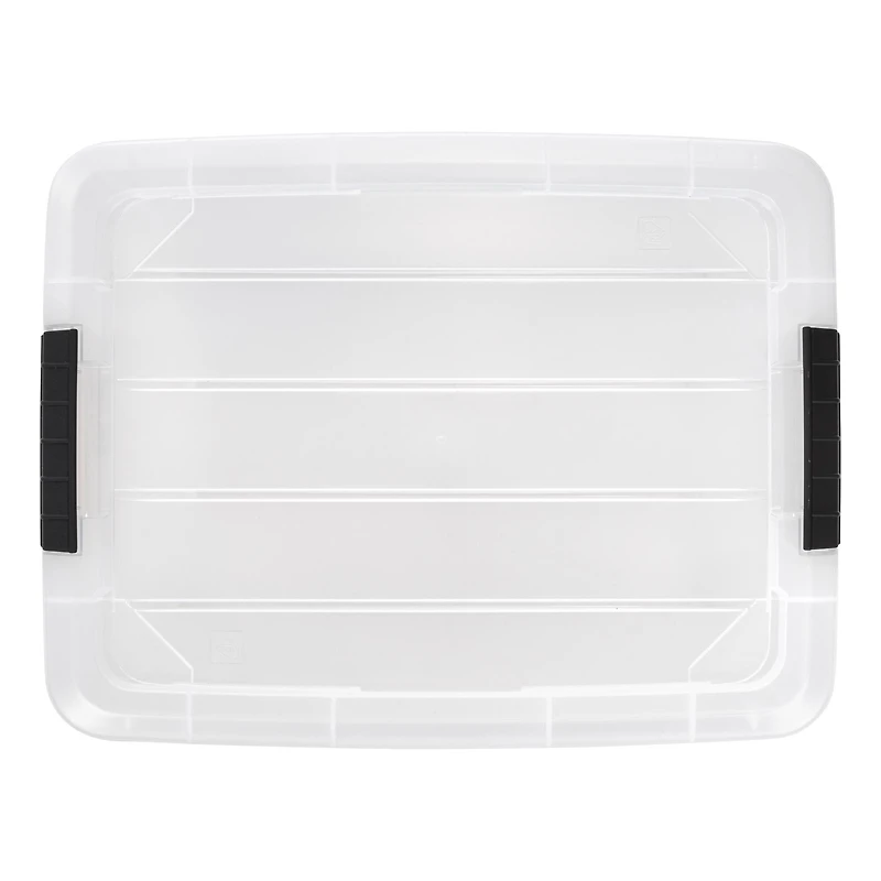 IRIS® 32qt. Buckled Clear Boxes with Clear Buckle Lids, 4ct.