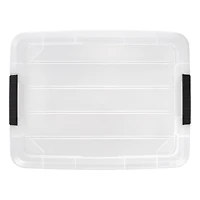 IRIS® 32qt. Buckled Clear Boxes with Clear Buckle Lids, 4ct.
