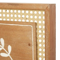 Set of 2 Brown Wood Farmhouse Wall Decor 16"x 16"