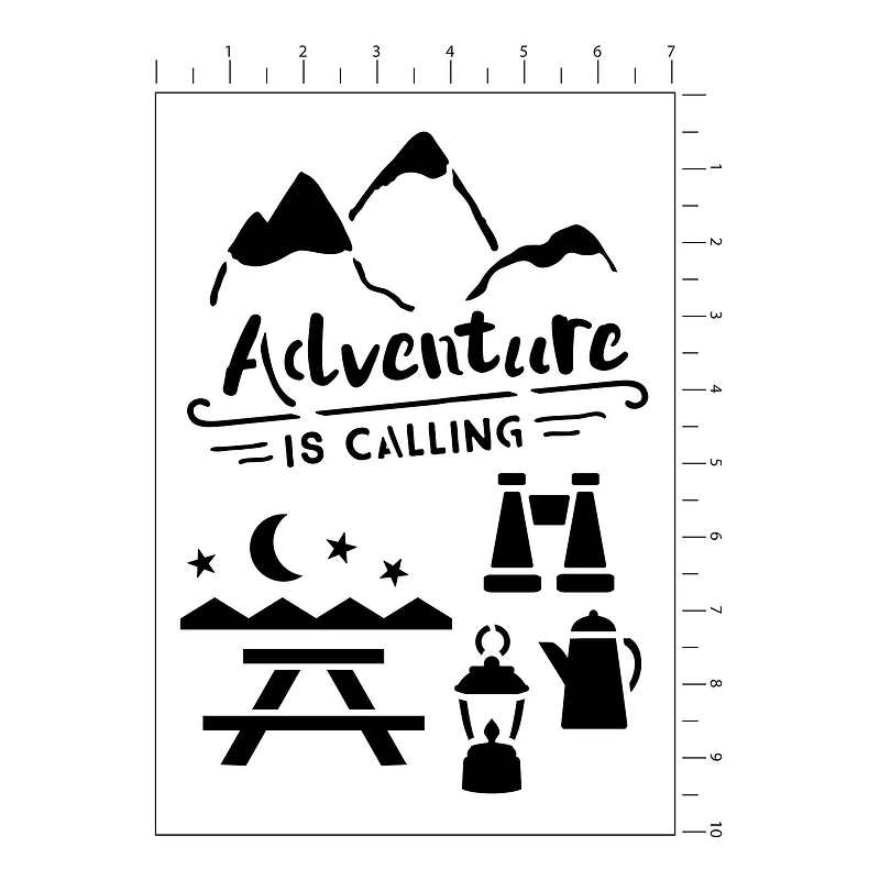 Adventure Stencils, 7" x 10" by Craft Smart®