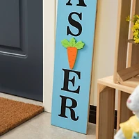 Glitzhome® 42" Wooden Double-Sided Easter Welcome Porch Sign with Bunny Ears