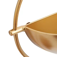 Set of 3 Gold Iron Contemporary Planter, 15",13", 10" 