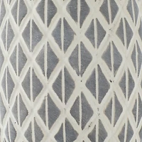 13" White Ceramic Coastal Style Vase