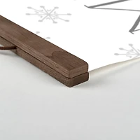 Merry and Bright 16x16 Teak Hanging Canvas