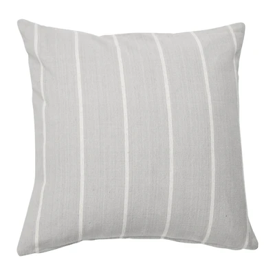 Hello Honey® Gray Square Interwoven Stripe Cotton Pillow Cover