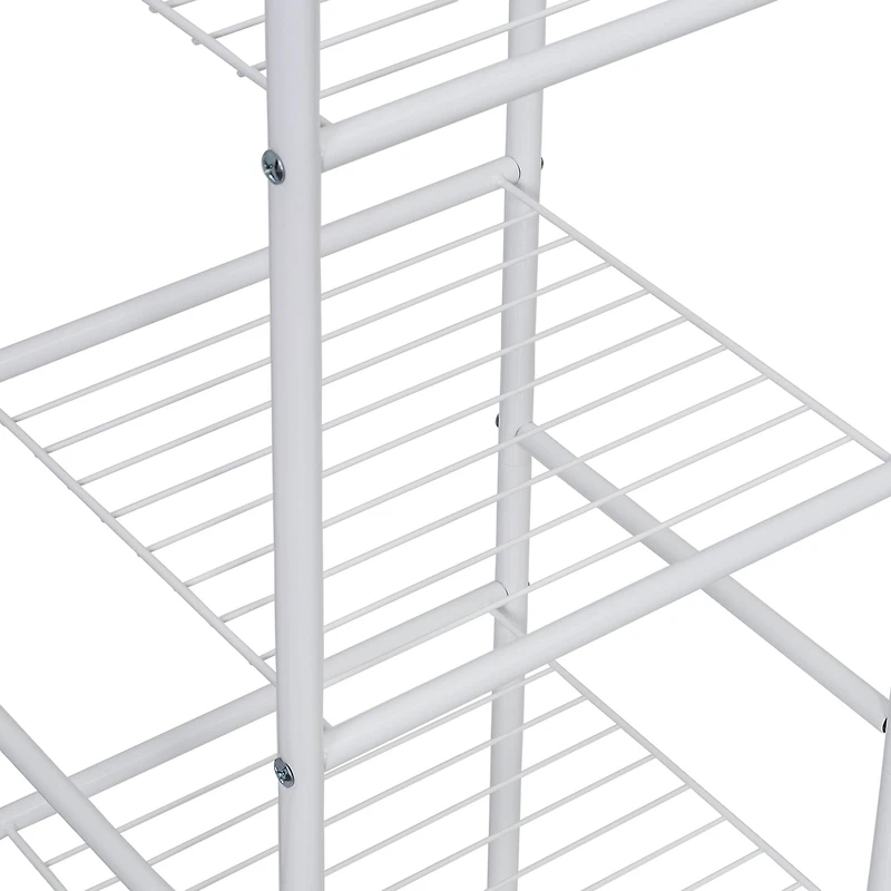 Honey Can Do White 6-Tier Bathroom Storage Shelving Unit