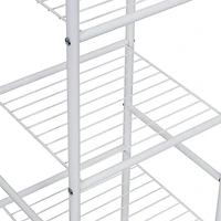 Honey Can Do White 6-Tier Bathroom Storage Shelving Unit