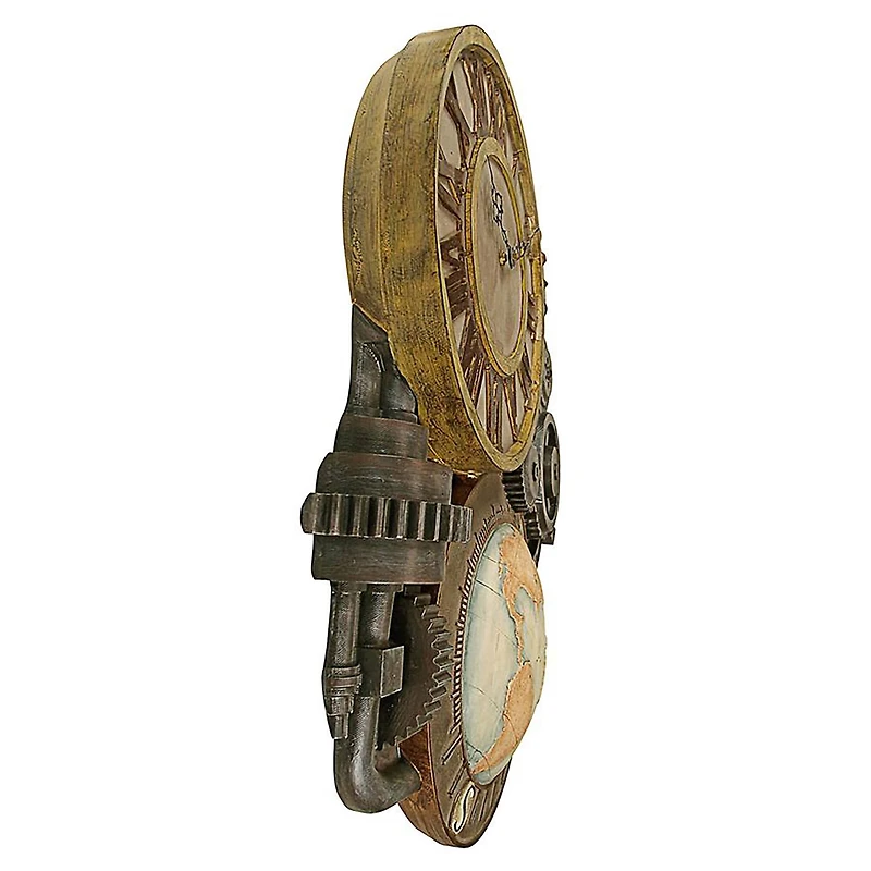 Design Toscano 17.5" Gears of Time Sculptural Wall Clock