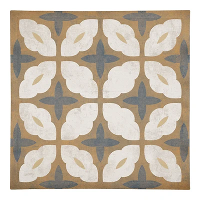 Yellow and Blue Medallion 10" x 10" Cotton Twill Napkin