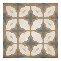 Yellow and Blue Medallion 10" x 10" Cotton Twill Napkin