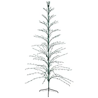 9ft. Pre-Lit Cascade Twig Artificial Christmas Tree, Green Lights