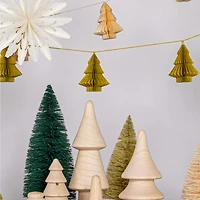 Hello Honey® 6ft. Green & Gold Glitter Handmade Recycled Paper Honeycomb Tree Garland