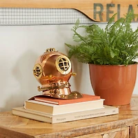 8" Brass Metal Diver Helmet Decoration