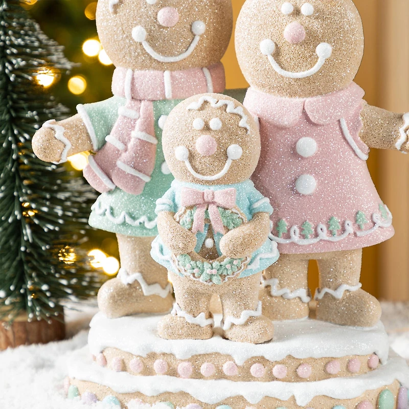 Glitzhome® 10.25" Resin Christmas Gingerbread Man Family Table Decor