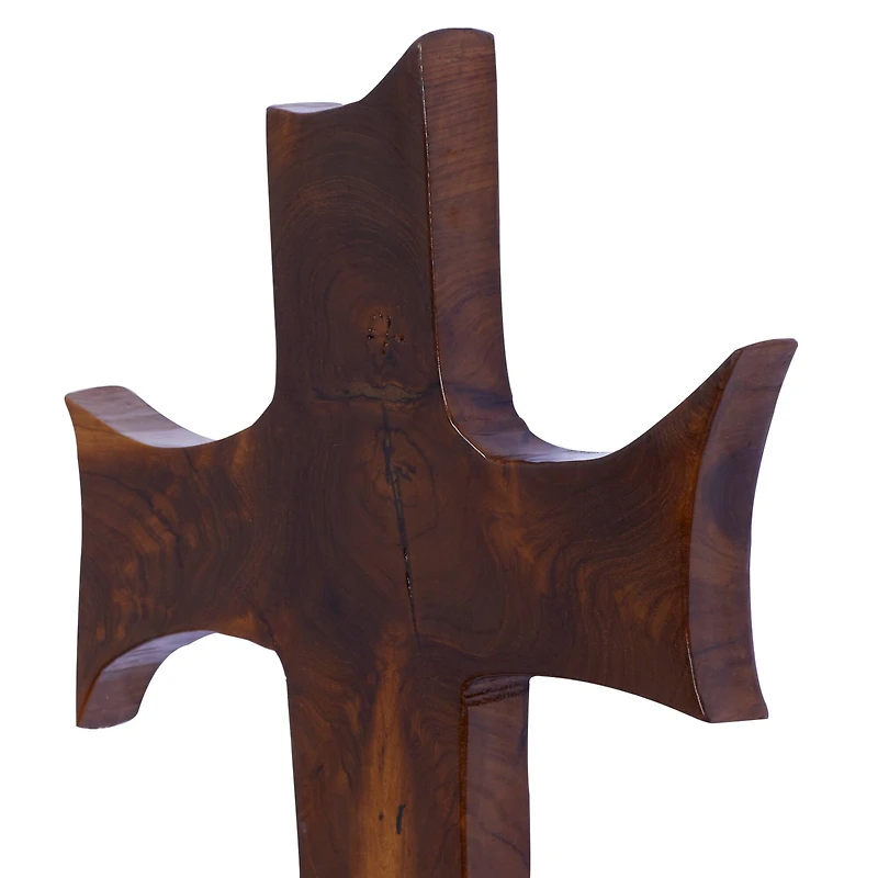 Brown Teak Wood Eclectic Style Wall Decor 20" x 10" x 1"